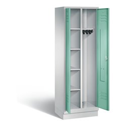 C+P Putzmittel-Spind Classic, H1800xB610xT500mm, Front Lichtgrün, Korpus Lichtgrau (8160-20)