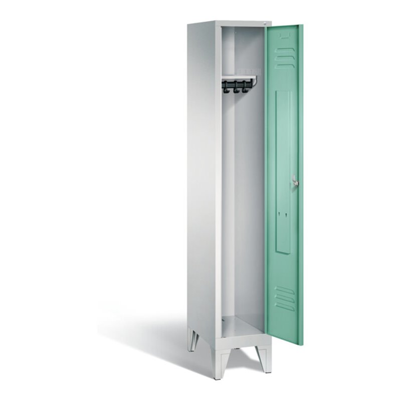 C+P Garderobenschrank Classic, H1850xB320xT500mm, Front Lichtgrün, Korpus Lichtgrau (8010-10)