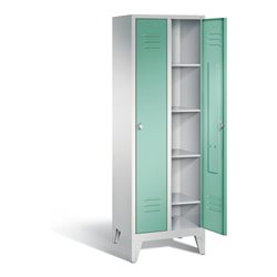 C+P Wäsche-Spind Classic, H1850xB610xT500mm, Front Lichtgrün, Korpus Lichtgrau (8010-20B)