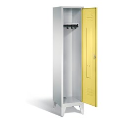 C+P Garderobenschrank Classic, H1850xB420xT500mm, Front Schwefelgelb, Korpus Lichtgrau (8010-12)