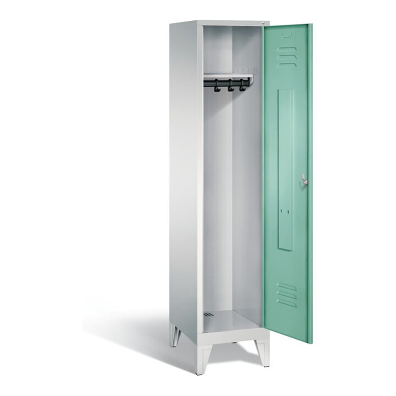 C+P Garderobenschrank Classic, H1850xB420xT500mm, Front Lichtgrün, Korpus Lichtgrau (8010-12)
