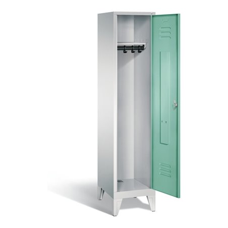 C+P Garderobenschrank Classic, H1850xB420xT500mm, Front Lichtgrün, Korpus Lichtgrau (8010-12)
