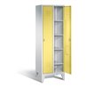 C+P Wäsche-Spind Classic, H1850xB610xT500mm, Front Schwefelgelb, Korpus Lichtgrau (8010-20B)