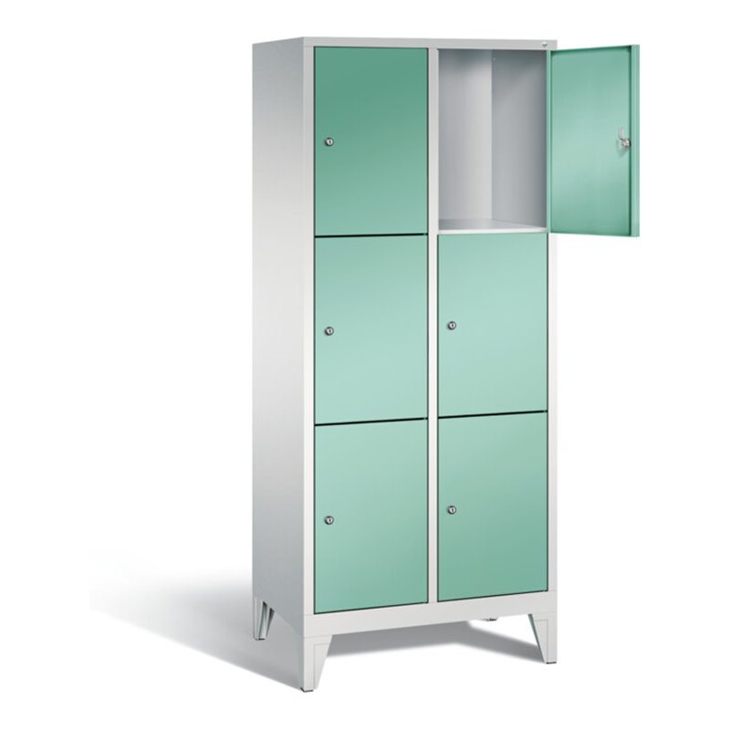 C+P Garderobenschrank Classic, H1850xB810xT500mm, Front Lichtgrün, Korpus Lichtgrau (8010-223)