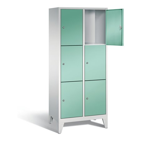 C+P Garderobenschrank Classic, H1850xB810xT500mm, Front Lichtgrün, Korpus Lichtgrau (8010-223)