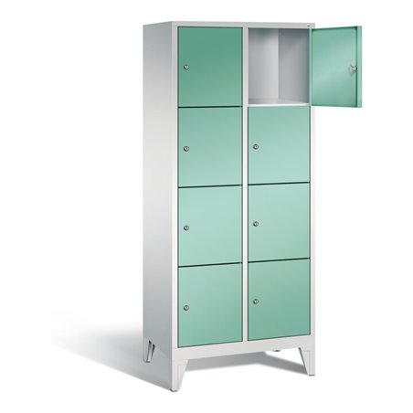 C+P Garderobenschrank Classic, H1850xB810xT500mm, Front Lichtgrün, Korpus Lichtgrau (8010-224)