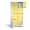 C+P Garderobenschrank Classic, H1850xB810xT500mm, Front Schwefelgelb, Korpus Lichtgrau (8010-224)