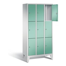 C+P Garderobenschrank Classic, H1850xB900xT500mm, Front Lichtgrün, Korpus Lichtgrau (8010-303)