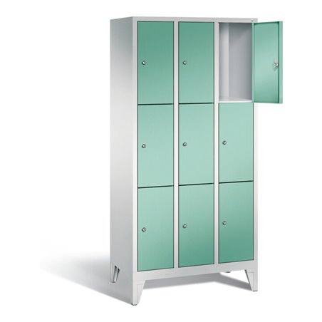 C+P Garderobenschrank Classic, H1850xB900xT500mm, Front Lichtgrün, Korpus Lichtgrau (8010-303)