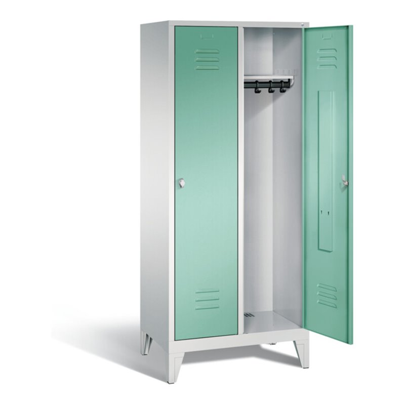 C+P Garderobenschrank Classic, H1850xB810xT500mm, Front Lichtgrün, Korpus Lichtgrau (8010-22)