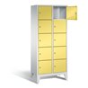 C+P Garderobenschrank Classic, H1850xB810xT500mm, Front Schwefelgelb, Korpus Lichtgrau (8010-225)