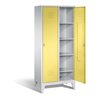 C+P Wäsche-Spind Classic, H1850xB810xT500mm, Front Schwefelgelb, Korpus Lichtgrau (8010-22B)