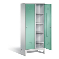 C+P Wäsche-Spind Classic, H1850xB810xT500mm, Front Lichtgrün, Korpus Lichtgrau (8010-22B)