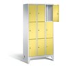 C+P Garderobenschrank Classic, H1850xB900xT500mm, Front Schwefelgelb, Korpus Lichtgrau (8010-303)