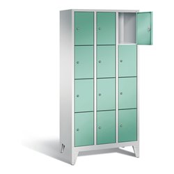 C+P Garderobenschrank Classic, H1850xB900xT500mm, Front Lichtgrün, Korpus Lichtgrau (8010-304)