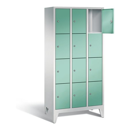C+P Garderobenschrank Classic, H1850xB900xT500mm, Front Lichtgrün, Korpus Lichtgrau (8010-304)