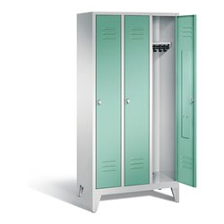 C+P Garderobenschrank Classic, H1850xB900xT500mm, Front Lichtgrün, Korpus Lichtgrau (8010-30)