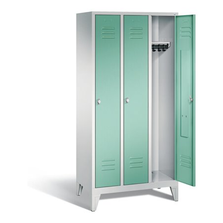 C+P Garderobenschrank Classic, H1850xB900xT500mm, Front Lichtgrün, Korpus Lichtgrau (8010-30)