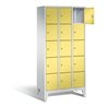 C+P Garderobenschrank Classic, H1850xB900xT500mm, Front Schwefelgelb, Korpus Lichtgrau (8010-305)