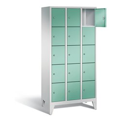 C+P Garderobenschrank Classic, H1850xB900xT500mm, Front Lichtgrün, Korpus Lichtgrau (8010-305)