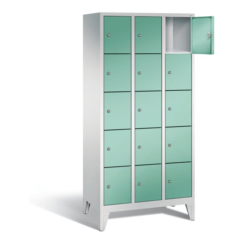 C+P Garderobenschrank Classic, H1850xB900xT500mm, Front Lichtgrün, Korpus Lichtgrau (8010-305)