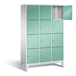 C+P Garderobenschrank Classic, H1850xB1200xT500mm, Front Lichtgrün, Korpus Lichtgrau (8010-324)