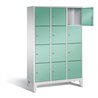 C+P Garderobenschrank Classic, H1850xB1200xT500mm, Front Lichtgrün, Korpus Lichtgrau (8010-324)