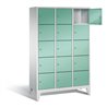 C+P Garderobenschrank Classic, H1850xB1200xT500mm, Front Lichtgrün, Korpus Lichtgrau (8010-325)
