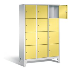 C+P Garderobenschrank Classic, H1850xB1200xT500mm, Front Schwefelgelb, Korpus Lichtgrau (8010-324)