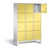 C+P Garderobenschrank Classic, H1850xB1200xT500mm, Front Schwefelgelb, Korpus Lichtgrau (8010-324)