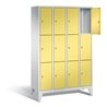 C+P Garderobenschrank Classic, H1850xB1190xT500mm, Front Schwefelgelb, Korpus Lichtgrau (8010-403)