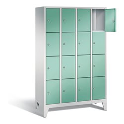 C+P Garderobenschrank Classic, H1850xB1190xT500mm, Front Lichtgrün, Korpus Lichtgrau (8010-404)