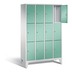 C+P Garderobenschrank Classic, H1850xB1190xT500mm, Front Lichtgrün, Korpus Lichtgrau (8010-403)
