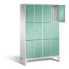 C+P Garderobenschrank Classic, H1850xB1190xT500mm, Front Lichtgrün, Korpus Lichtgrau (8010-403)