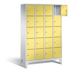 C+P Garderobenschrank Classic, H1850xB1190xT500mm, Front Schwefelgelb, Korpus Lichtgrau (8010-405)