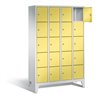 C+P Garderobenschrank Classic, H1850xB1190xT500mm, Front Schwefelgelb, Korpus Lichtgrau (8010-405)