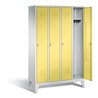 C+P Garderobenschrank Classic, H1850xB1190xT500mm, Front Schwefelgelb, Korpus Lichtgrau (8010-40)