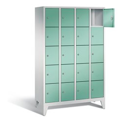 C+P Garderobenschrank Classic, H1850xB1190xT500mm, Front Lichtgrün, Korpus Lichtgrau (8010-405)