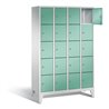 C+P Garderobenschrank Classic, H1850xB1190xT500mm, Front Lichtgrün, Korpus Lichtgrau (8010-405)