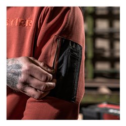 STIER Oversized Zip Sweater Functional Pocket organic cotton