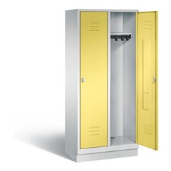 C+P Garderobenschrank Classic, H1800xB810xT500mm, Front Schwefelgelb, Korpus Lichtgrau (8020-22)