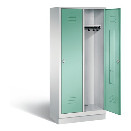 C+P Garderobenschrank Classic, H1800xB810xT500mm, Front Lichtgrün, Korpus Lichtgrau (8020-22)
