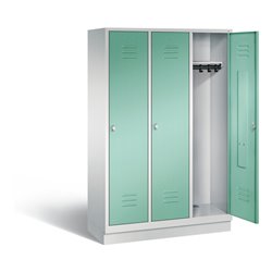 C+P Garderobenschrank Classic, H1800xB1200xT500mm, Front Lichtgrün, Korpus Lichtgrau (8020-32)