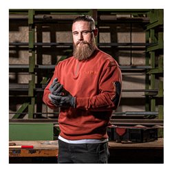 STIER Oversized Zip Sweater Functional Pocket organic cotton