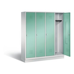 C+P Garderobenschrank Classic, H1800xB1590xT500mm, Front Lichtgrün, Korpus Lichtgrau (8020-42)