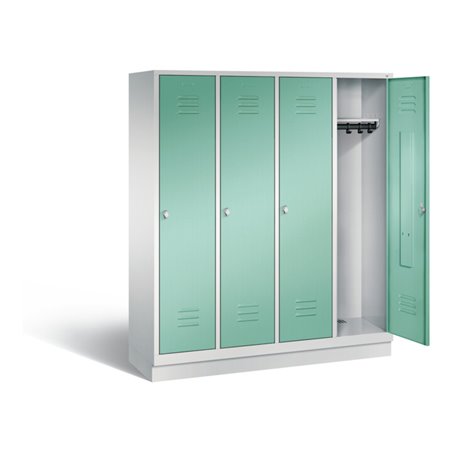 C+P Garderobenschrank Classic, H1800xB1590xT500mm, Front Lichtgrün, Korpus Lichtgrau (8020-42)