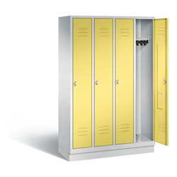 C+P Garderobenschrank Classic, H1800xB1190xT500mm, Front Schwefelgelb, Korpus Lichtgrau (8020-40)