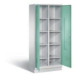 C+P Wäsche-Spind Classic, H1800xB810xT500mm, Front Lichtgrün, Korpus Lichtgrau (8022-22B)