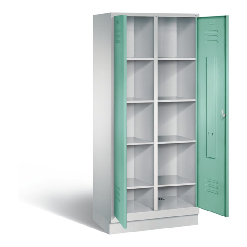 C+P Wäsche-Spind Classic, H1800xB810xT500mm, Front Lichtgrün, Korpus Lichtgrau (8022-22B)