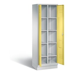 C+P Wäsche-Spind Classic, H1800xB610xT500mm, Front Schwefelgelb, Korpus Lichtgrau (8022-20B)